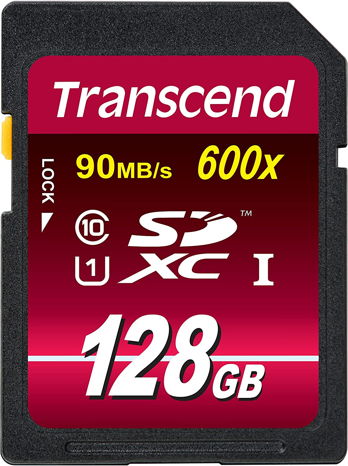 Transcend 128GB SDXC Class 10 UHS-1 Flash Memory Card Up to 90MB/s (TS128GSDXC10U1) 128 GB Standard Packaging