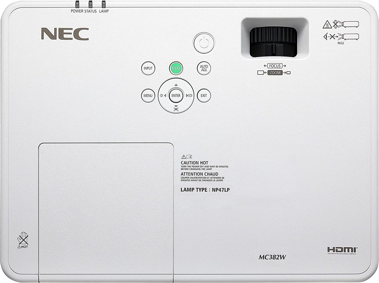 NEC NP-MC453X 4,500 Lumen, XGA, 1.2X Zoom, LCD Classroom Projector