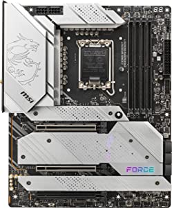 MSI Z690 Force WiFi Gaming Motherboard (ATX, 12th Gen Intel Core, LGA 1700 Socket, DDR5, PCIe 4, CFX, M.2 Slots, Wi-Fi 6E)