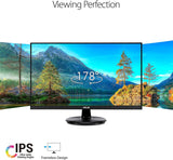 ASUS 23.8” 1080P Monitor (VA24DCP) - Full HD, IPS, 75Hz, USB-C 65W Power Delivery, Speakers, Adaptive-Sync/FreeSync, Low Blue Light, Flicker Free, VESA Mountable, Frameless, HDMI 23.8" IPS USB-C Power Delivery