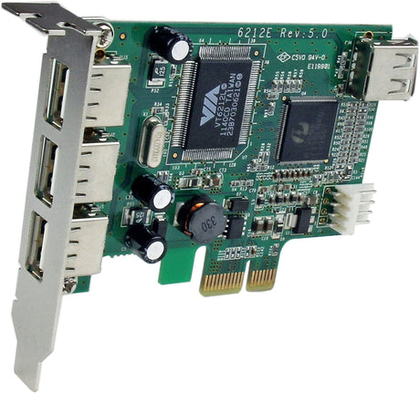 StarTech.com 4 Port PCI Express Low Profile High Speed USB Card - PCIe USB 2.0 Card - PCI-E USB 2.0 Card (PEXUSB4DP)