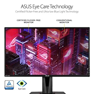 ASUS TUF Gaming 27" 2K HDR Gaming Monitor (VG27BQ) - QHD (2560 x 1440), 165Hz (Supports 144Hz), 0.4ms, Extreme Low Motion Blur, Speaker, G-SYNC Compatible, VESA Mountable, DisplayPort, HDMI 27" QHD 0.4ms 165Hz G-SYNC Height Adjustable Monitor