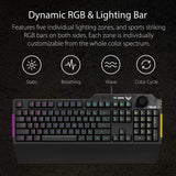 ASUS Membrane Gaming Keyboard for PC - TUF K1 | Programmable, Onboard Memory | Dedicated Volume Knob, Aura Sync RGB &amp; Side Lighting | Detachable Wrist Rest | Spill-Resistant | Highly Durable | Black TUF K1 Keyboard