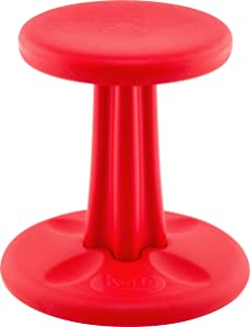 Kore design Kore Kids Wobble Chair - Flexible Seating Stool for Classroom &amp; Elementary School, ADD/ADHD - Made in The USA - Age 6-7, Grade 1-2, Red (14in) Red Kids (14in Tall)