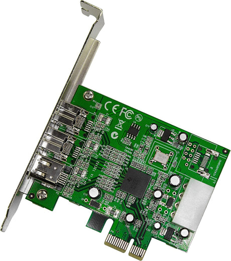 StarTech.com 3 Port 2b 1a 1394 PCI Express FireWire Card Adapter - 1394 FW PCIe FireWire 800 / 400 Card (PEX1394B3) FireWire Card Adapter PCIe 1394b