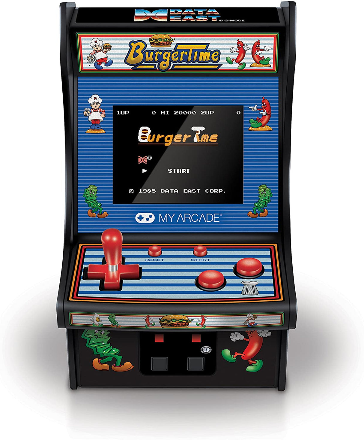 My Arcade Burgertime Micro Player Mini Arcade Machine: Fully Playable, 6.75 Inch Collectible, Color Display, Speaker, Volume Buttons, Headphone Jack - Electronic Games