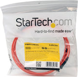 StarTech.com 2m Fiber Optic Cable - Multimode Duplex 62.5/125 - LSZH - LC/ST - OM1 - LC to ST Fiber Patch Cable (FIBLCST2) , Orange Orange 6.6 ft / 2 m LC to ST Multimode Duplex 62.5/125