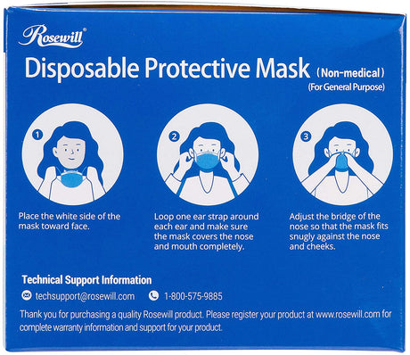 Rosewill Disposable Protective Mask, 50pcs per Box