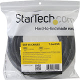 StarTech.com 25ft CAT6a Ethernet Cable - 10 Gigabit Shielded Snagless RJ45 100W PoE Patch Cord - 10GbE STP Network Cable w/Strain Relief - Black Fluke Tested/Wiring is UL Certified/TIA (C6ASPAT25BK) 25 ft Black