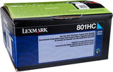 Lexmark 80C1HC0 Cyan High Yield Return Program Toner