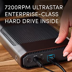 SanDisk Professional 4TB G-Drive Enterprise-Class External Desktop Hard Drive - 7200RPM Ultrastar HDD Inside, USB-C (10Gbps), USB 3.2 Gen 2, Mac Ready - SDPHF1A-004T-NBAAD New Generation 4TB