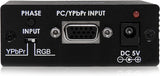 StarTech.com Component (YPbPr) / VGA to HDMI Converter with Audio - PC to HDMI - Resolutions up to 1080p (HDTV) and 1920 x 1200 (PC) (VGA2HD2) Black