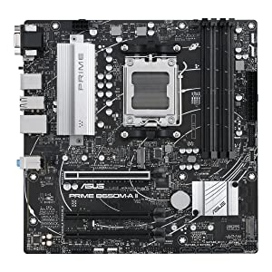 ASUS PRIME B650M-A II-CSM Micro-ATX commercial motherboard,DDR5 6400+(OC),PCIe 5.0 M.2 support,Realtek 2.5Gb LAN,DisplayPort,VGA,HDMI®, USB 3.2 Gen 2 ports,front USB 3.2 Gen 1 Type-C®, BIOS FlashBack™