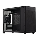 ASUS Prime AP201 33-Liter MicroATX Black case with Tool-Free Side Panels and a Quasi-Filter mesh, with Support for 360 mm Coolers, Graphics Cards up to 338 mm Long, and Standard ATX PSUs