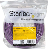 StarTech.com 25ft CAT6 Ethernet Cable - Purple CAT 6 Gigabit Ethernet Wire -650MHz 100W PoE++ RJ45 UTP Molded Category 6 Network/Patch Cord w/Strain Relief/Fluke Tested UL/TIA Certified (C6PATCH25PL) Purple 25 ft / 7.6 m 1 Pack