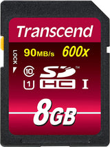 Transcend 8 GB High Speed Class 10 UHS Flash Memory Card TS8GSDHC10U1 85/22 MB/s 8 GB Standard Packaging