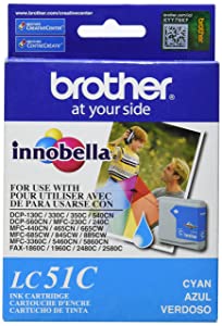 Brother LC51C Cyan -Ink -Cartridge - Retail Packaging