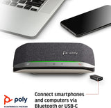 Poly Sync 20+ Bluetooth Speakerphone w/USB-C UC Bluetooth Adapter (Plantronics) - Personal Portable Speakerphone - Noise &amp; Echo Reduction - Connect Wirelessly to PC/Mac/Cell Phone -Works w/Teams, Zoom