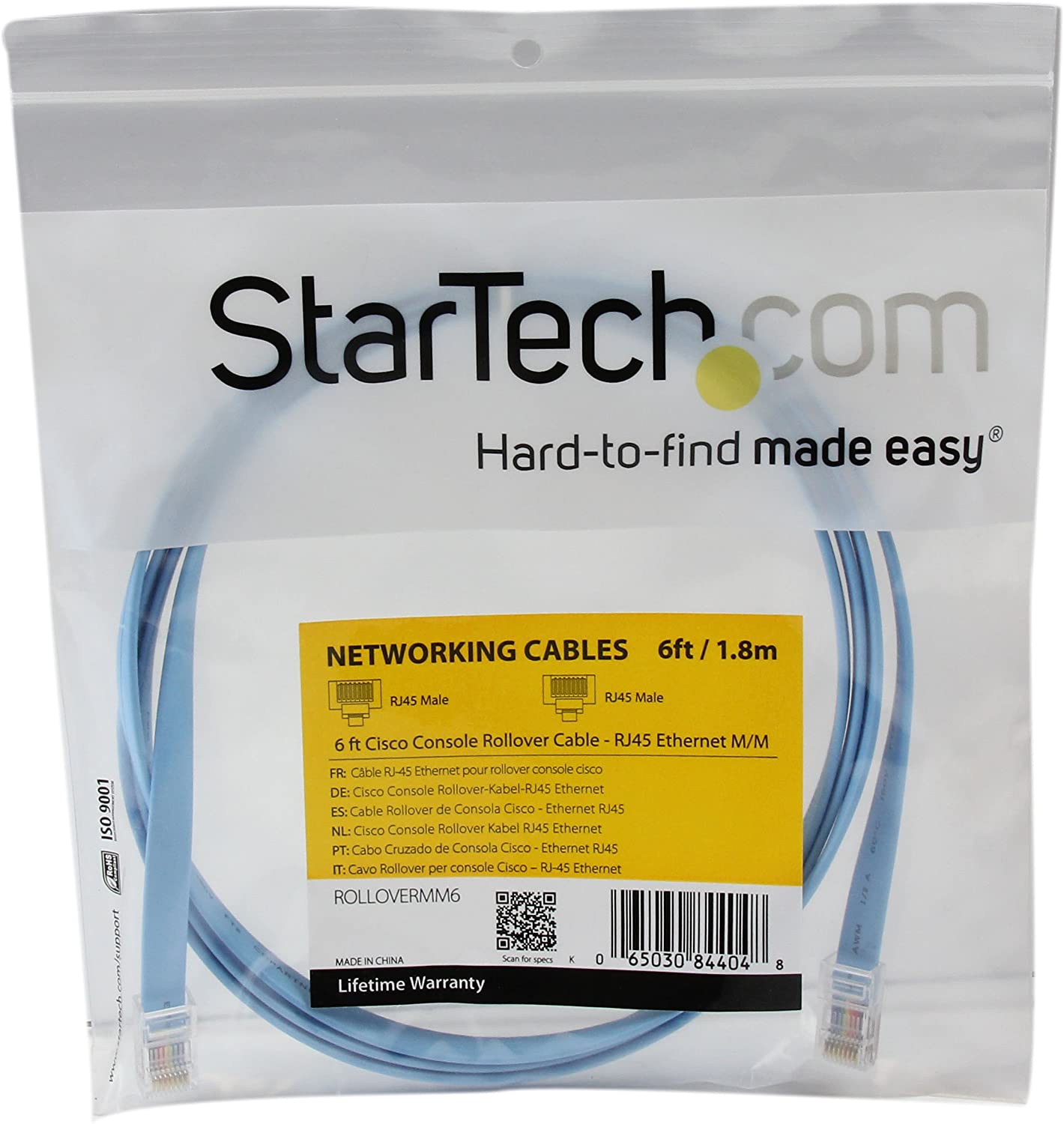 StarTech.com Cisco Console Rollover Cable - RJ45 Ethernet - Network ca ...