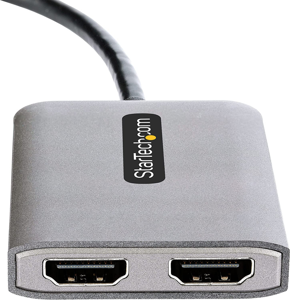 StarTech.com DP to Dual HDMI MST HUB - Dual HDMI 4K 60Hz - DisplayPort Multi Monitor Adapter with 1ft / 30cm Cable - DP 1.4 Multi Stream Transport Hub, DSC | HBR3 - DP to HDMI Splitter (MST14DP122HD)