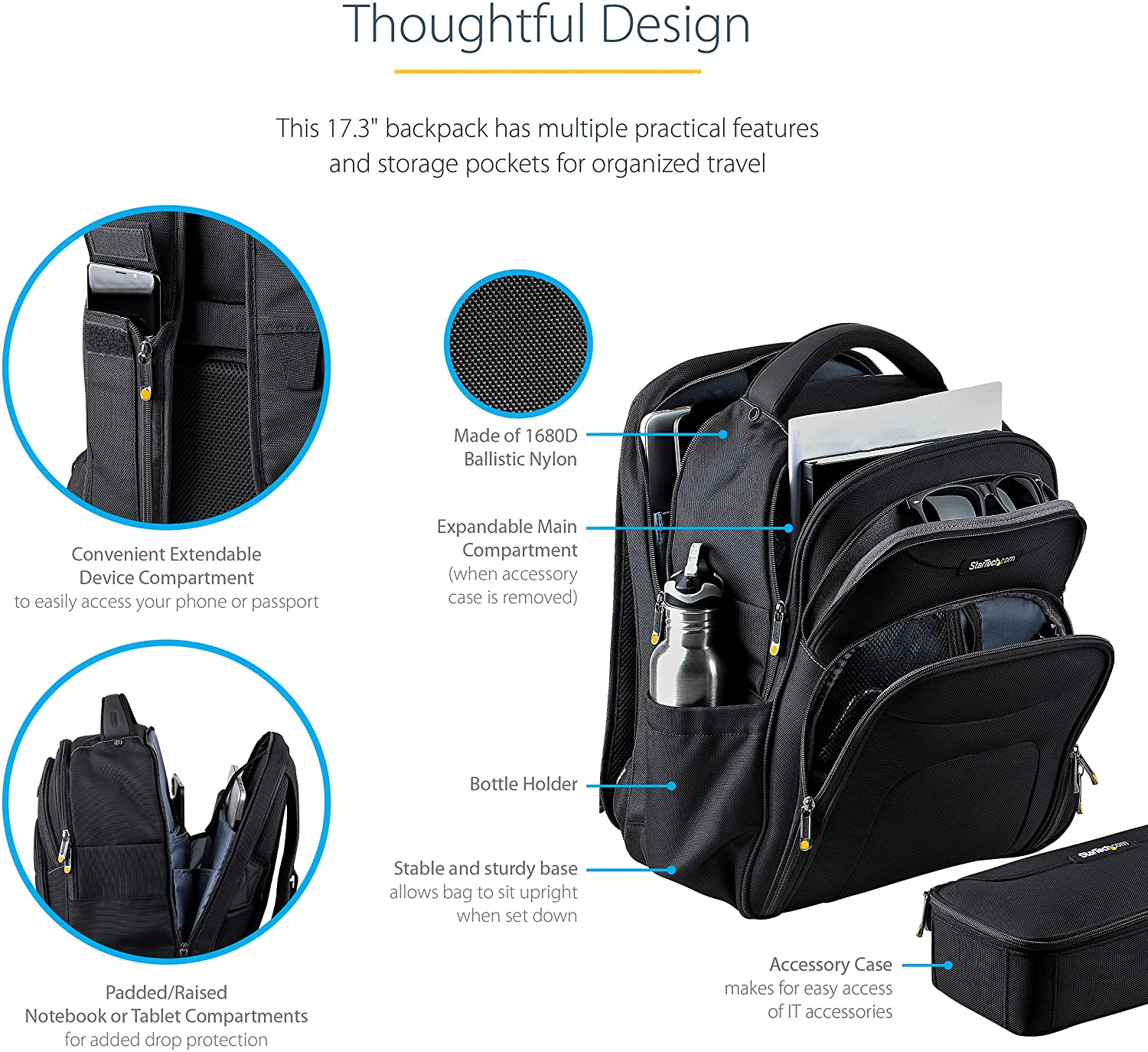 Laptop and tablet outlet backpack