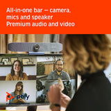 Poly Studio P15 Personal Video Bar (Plantronics + Polycom) - Complete Audio + Premium 4K Webcam Solution - Camera, Mics &amp; Speaker - Home Office/Focus Room -Works w/Zoom (Certified) &amp; Teams (Certified)