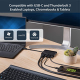 StarTech.com USB C Multiport Adapter - Portable USB-C Dock with 4K HDMI - 100W PD 3.0 Pass-Through, 1x USB-A, 1x USB-C, GbE - Thunderbolt 3 &amp; USB Type-C Laptop Travel Dock - Mac &amp; Windows (DKT30CHCPD) 100W Power Delivery | 1x USB-A 3.0 Fast Charge