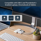 StarTech.com USB C Multiport Adapter - USB-C to DVI-D (Digital) Video Adapter with 60W Power Delivery Passthrough Charging, GbE, USB-A - Portable USB Type-C/Thunderbolt 3 Mini Laptop Dock (DKT30CDVPD) 1x USB-A 3.0 | DVI-D