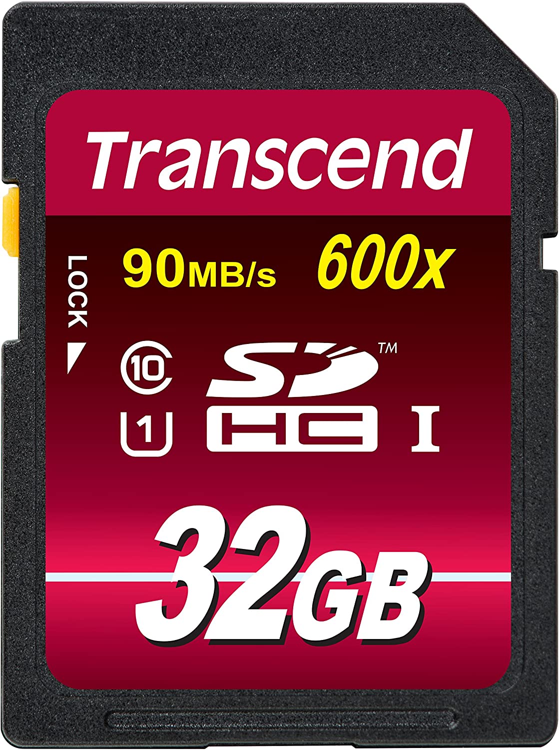 Transcend 32GB SDHC Class 10 UHS-1 Flash Memory Card Up to 90MB/s (TS32GSDHC10U1) 32 GB Standard Packaging
