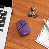 Verbatim 2.4G Wireless Mini Travel Optical Mouse with Nano Receiver for Mac and PC - Purple
