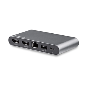 StarTech.com USB C Dock - 4K Dual Monitor DisplayPort - Mini Laptop Docking Station - 100W Power Delivery Passthrough - GbE, 2-Port USB-A Hub - USB Type-C Multiport Adapter - 3.3' Cable (DK30C2DAGPD) 100W Power Delivery | 1x USB-A 3.0 | 1x USB-A 2.0