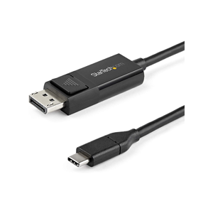 StarTech.com 6ft (2m) USB C to DisplayPort 1.2 Cable 4K 60Hz - Bidirectional DP to USB-C or USB-C to DP Reversible Video Adapter Cable - HBR2/HDR - USB Type C/TB3 Monitor Cable (CDP2DP2MBD) Black 6 ft / 2 m