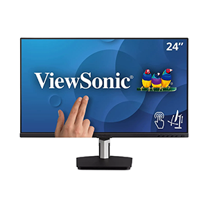 ViewSonic TD2455 24 Inch 1080p IPS 10-Point Multi Touch Screen Monitor with Advanced Dual-Hinge Ergonomics USB C HDMI and DisplayPort Out, Black 24-Inch
