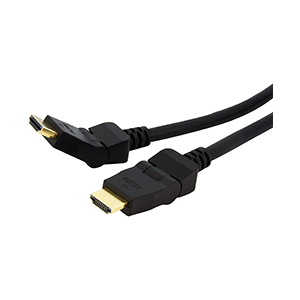 StarTech.com 6ft Swivel HDMI Cable, 4K High Speed Rotating HDMI Cord, 4K 30Hz UHD HDMI, 10.2 Gbps, HDMI 1.4 Video, HDCP 1.4, M/M Pivot Cable with 180° Swivel Connector, HDMI to HDMI Cable (HDMIROTMM6) 6 ft / 2m (180° Rotation)