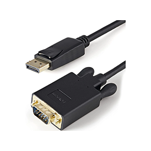 StarTech.com 3ft (1m) DisplayPort to VGA Cable - Active DisplayPort to VGA Adapter Cable - 1080p Video - DP to VGA Monitor Cable - DP 1.2 to VGA Converter - Latching DP Connector (DP2VGAMM3B) 3 ft / 1 m