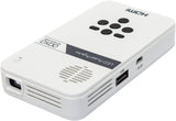 AAXA Technologies KP-101-01 AAXA LED Pico Micro Video Projector - Pocket Size Portable Mobile Mini Projector with mini-HDMI, built-in Media Player &amp; Speakers, 3.5mm Aux Out, Micro SD/USB readers and 80 Min Lithium-Ion Battery - Dealtargets.com
