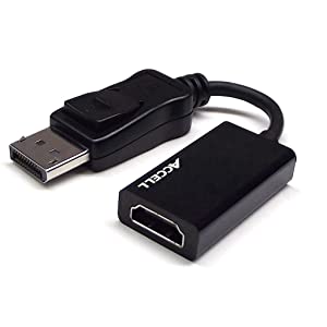 Accell DP to HDMI Adapter - DisplayPort 1.2 to HDMI 2.0 Active Adapter - 4K UHD @60Hz, 3D Resolutions up to 1920x1080@120Hz, Black (B086B-011B) - Dealtargets.com