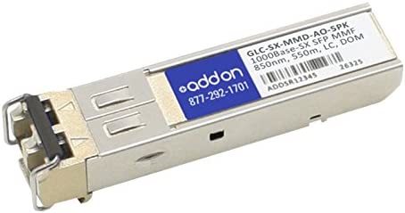Addon networking Add-On Computer Products AddOn 5-Pack of Cisco GLC-SX-Mmd Compatible TAA Compliant 1000Base-SX SFP Transceiver (MMF, 850Nm, 550M, LC, DOM) - Dealtargets.com