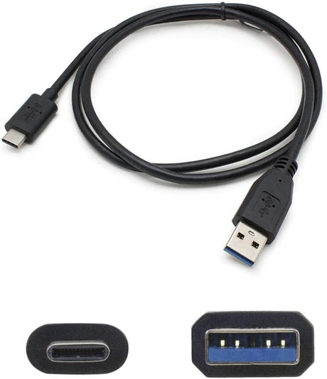 Addon networking AddOn 1M USB 3.1 (C) Male to USB 3.0 (A) Male Black Adapter Cable (USBC2USB3A1MB) - Dealtargets.com