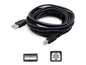 Addon networking AddOn 3ft USB 2.0 (A) Male to USB 2.0 (B) Male Black Cable - Dealtargets.com