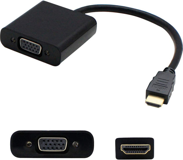 Addon networking AddOn 8in HP H4F02UT#ABA Compatible HDMI Male to VGA Female Black Active Adapter Cable - Dealtargets.com
