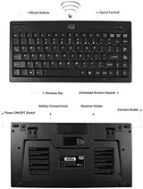 Adesso 2.4 GHz RF Wireless Mini Trackball Keyboard (WKB-3100UB), Black - Dealtargets.com