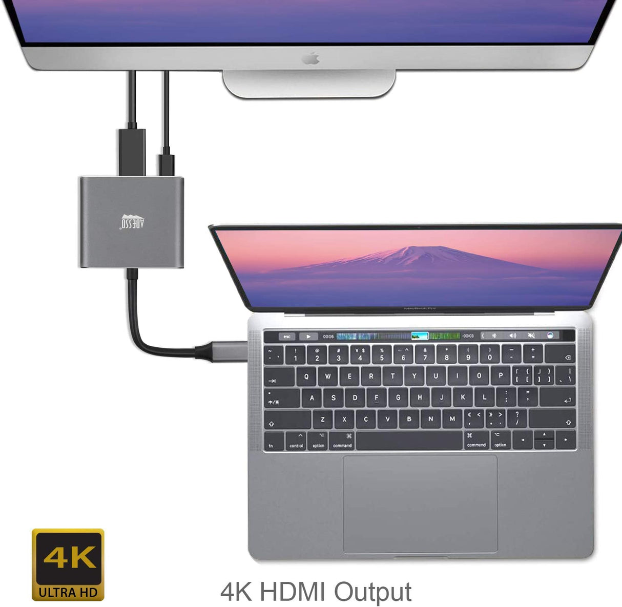 Adesso 3-in-1 USB-C Multiport Docking Station - Dealtargets.com