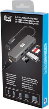 Adesso 6 in 1 USB-C Multiport Docking Station - Dealtargets.com