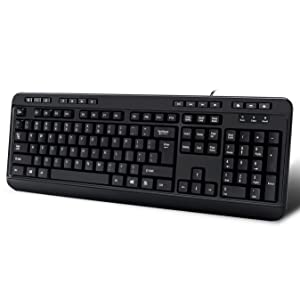 Adesso AKB-132HB Multimedia USB Keyboard with 3 Hubs, Black - Dealtargets.com