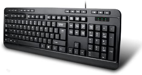 Adesso AKB-132UB - Multimedia Desktop 104-Key USB Keyboard for Windows One-Touch Controls,Black - Dealtargets.com