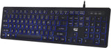 Adesso AKB-139EB Large Print Illuminated Desktop Keyboard - Dealtargets.com