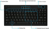 Adesso AKB-310UB - Mini Trackball USB Keyboard, Black - Dealtargets.com