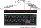 Adesso AKB-440UB - SlimTouch 440 Desktop Touchpad Wired Keyboard - Black - Dealtargets.com