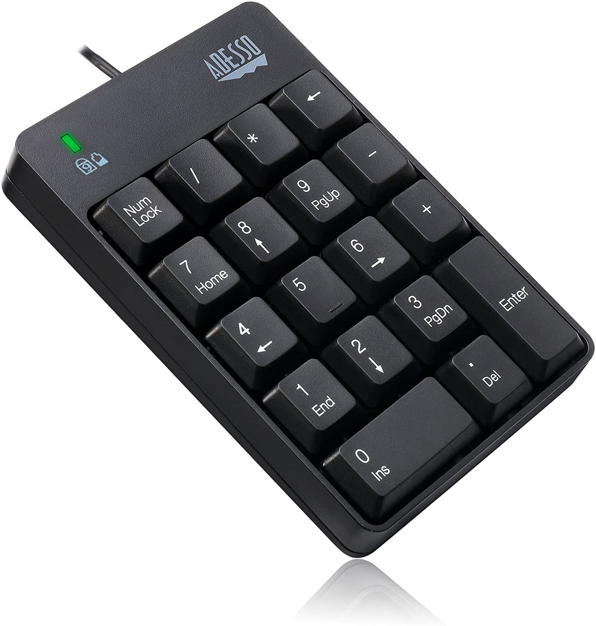 Adesso AKB-601UB USB Spill Resistant 18-Key Numeric Keypad,Black - Dealtargets.com